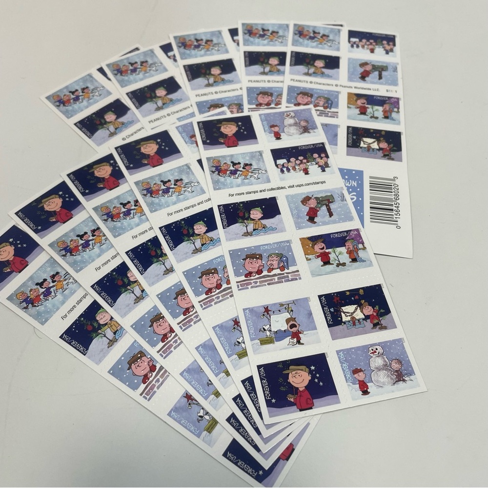 200 USPS A Charlie Brown Christmas Forever Stamps